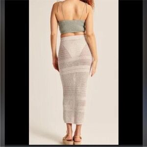 Abercrombie Knit Crocheted Maxi Cover Up Skirt